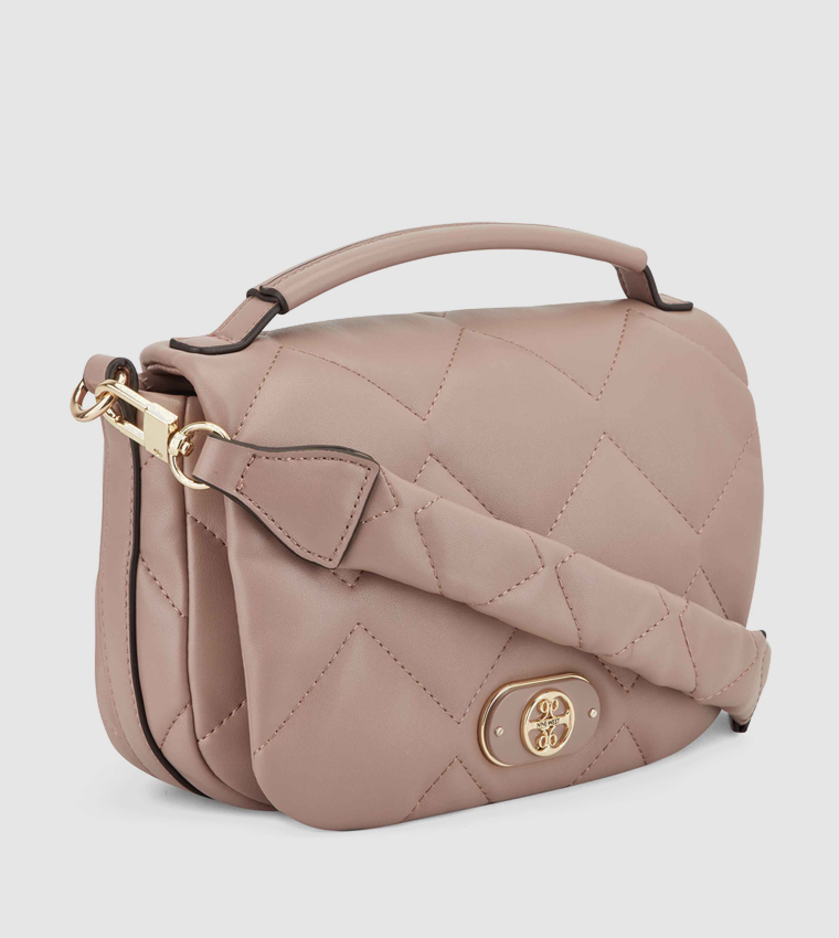 RAINEY Quilted Logo Detail Crossbody Bag