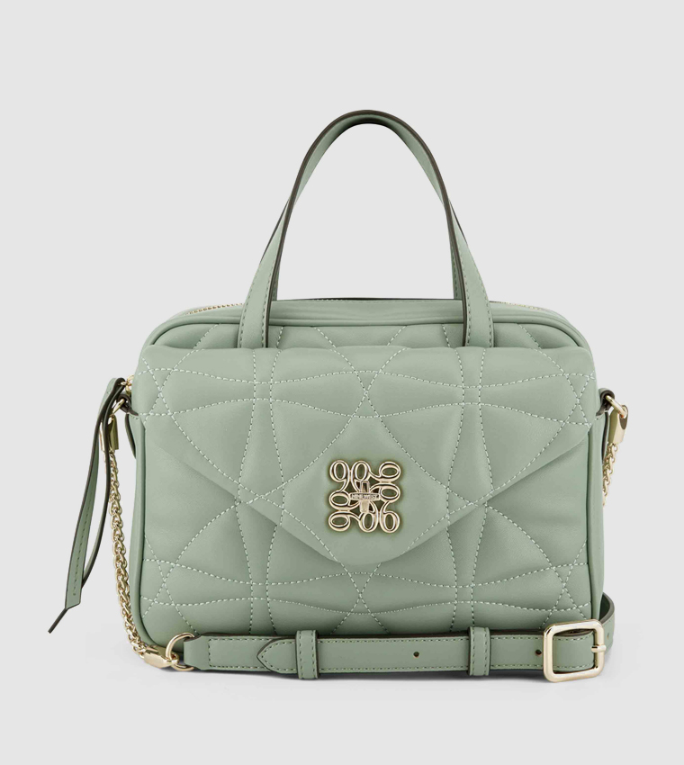 MARIAM Quilted Logo Detail Crossbody Bag