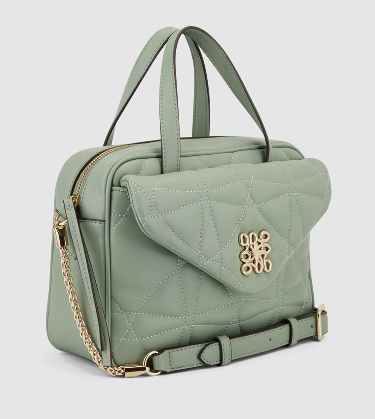 MARIAM Quilted Logo Detail Crossbody Bag