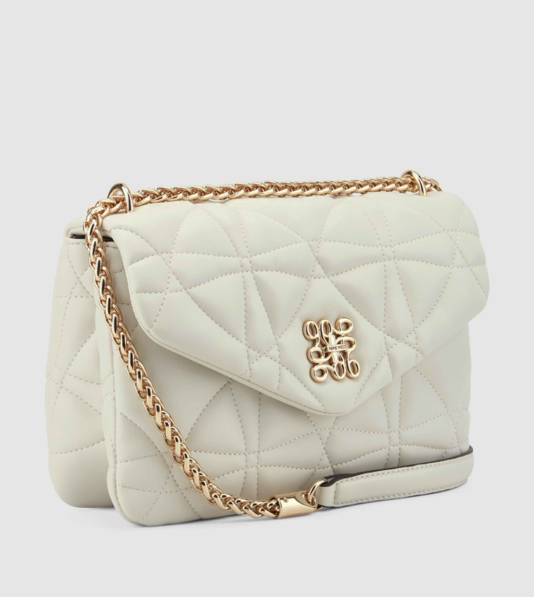 MARIAM Quilted Logo Detail Crossbody Bag