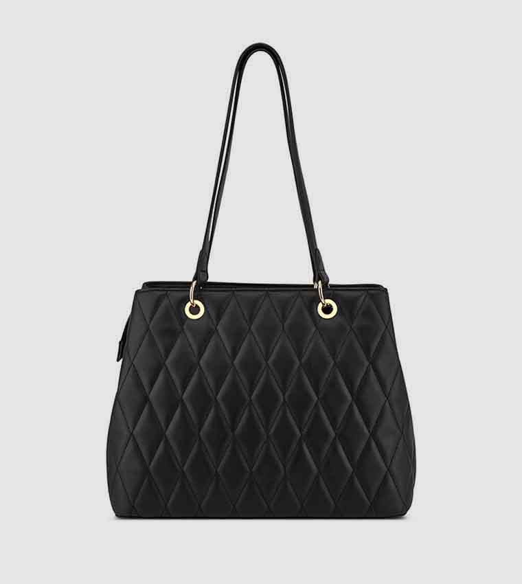 PEETRA Quilted Logo Detail Tote Bag