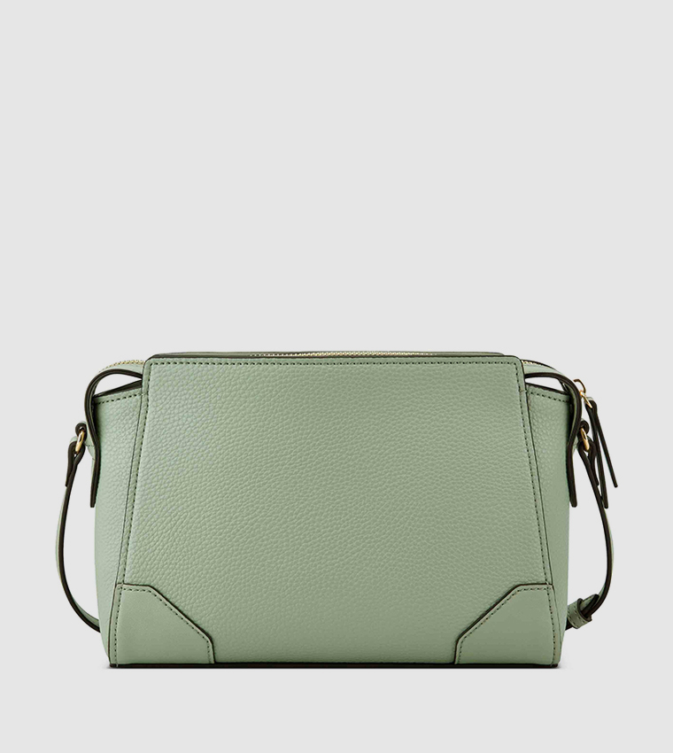 BROOKLYN Textured Logo Detail Crossbody Bag