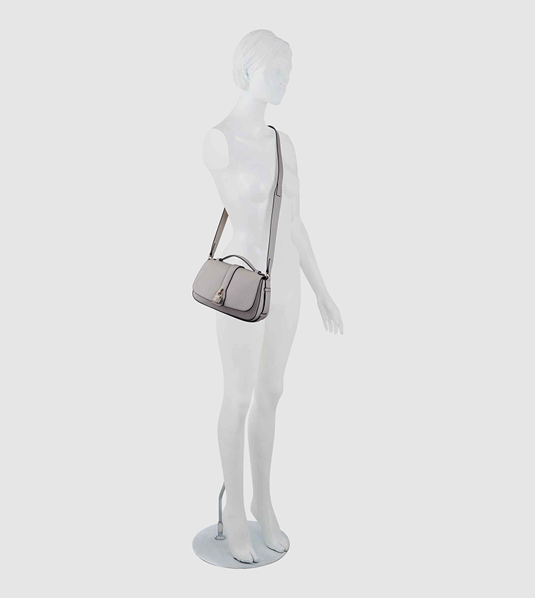 Buy Nine West SHIRIN Textured Flap Crossbody Bag In DOVE | 6thStreet UAE