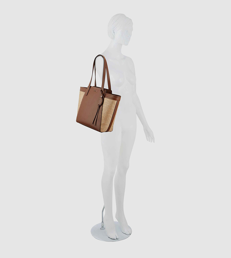 Tan coloured sales tote bags