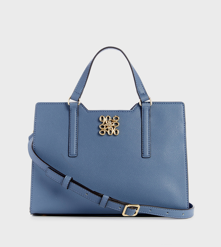 Buy Nine West SHILOH 3 Logo Detail Satchel Bag In Blue