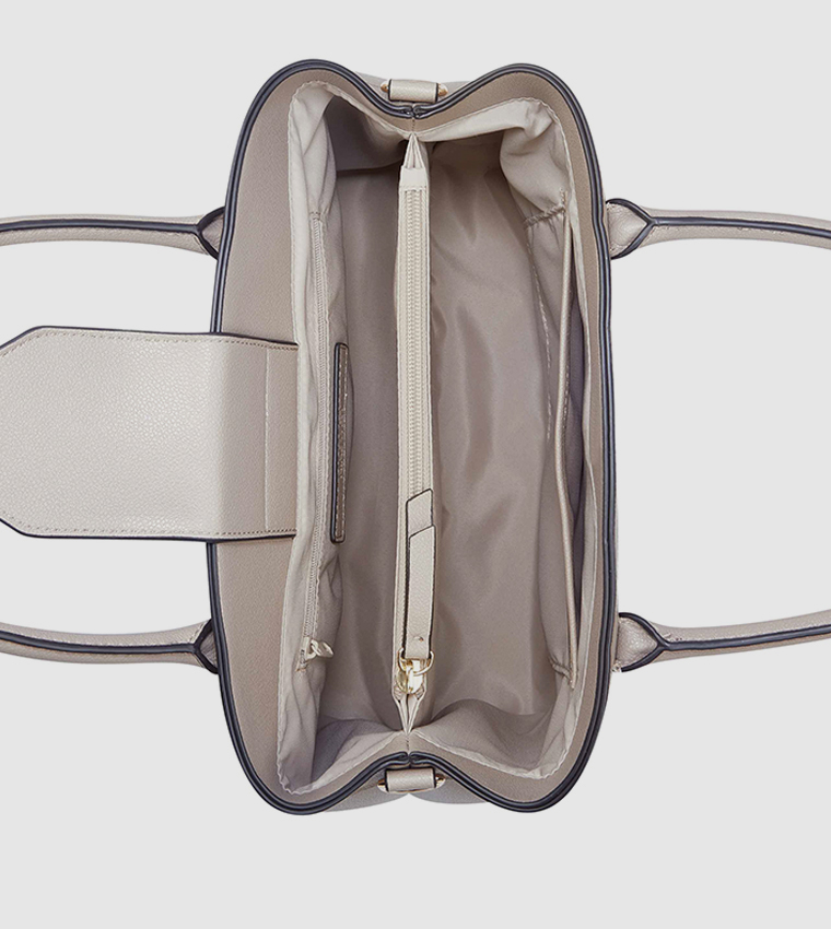 Nine West Lilah Satchel Bag - PVC Shoulder Bag With Dual Carry Handles & Removable Strap, Magnetic Closure