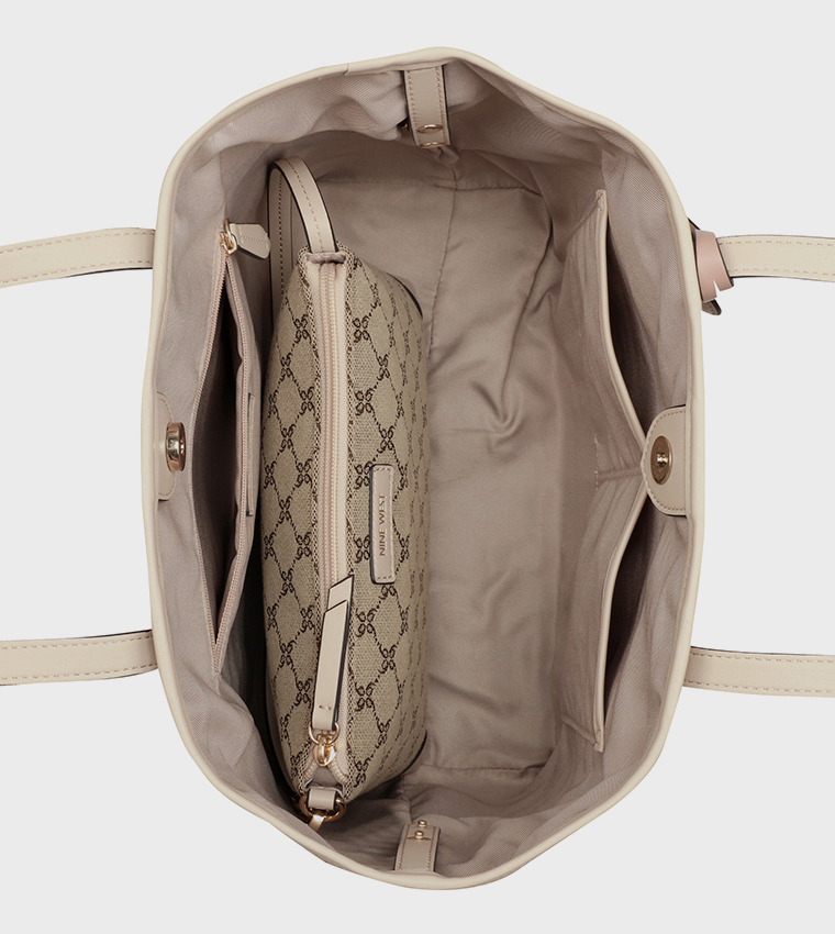 TEAGAN Patterned Tote Bag with Pouch