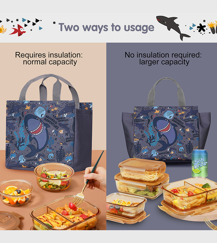 Shark Themed Hand Lunch Bag
