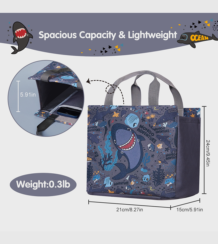 Shark Themed Hand Lunch Bag
