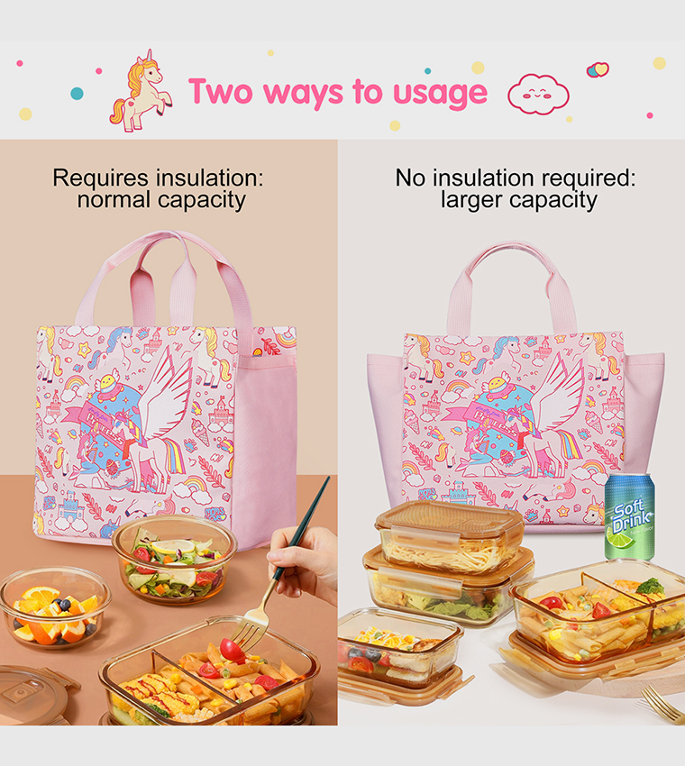 Unicorn Themed Hand Lunch Bag