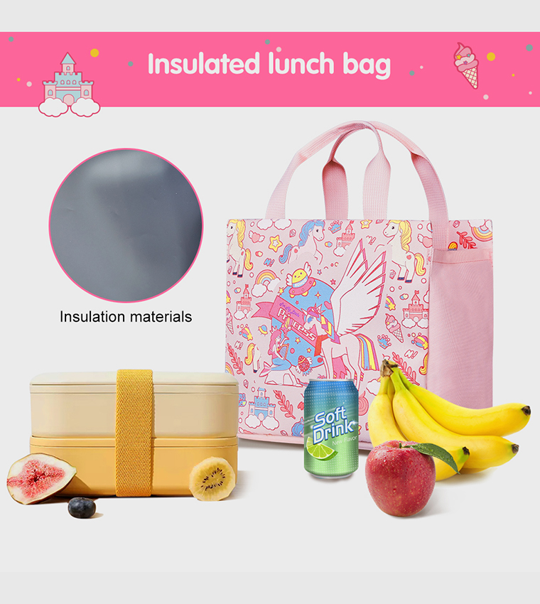 Unicorn Themed Hand Lunch Bag