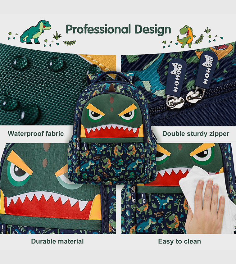 Dino Themed 16" School Bag 