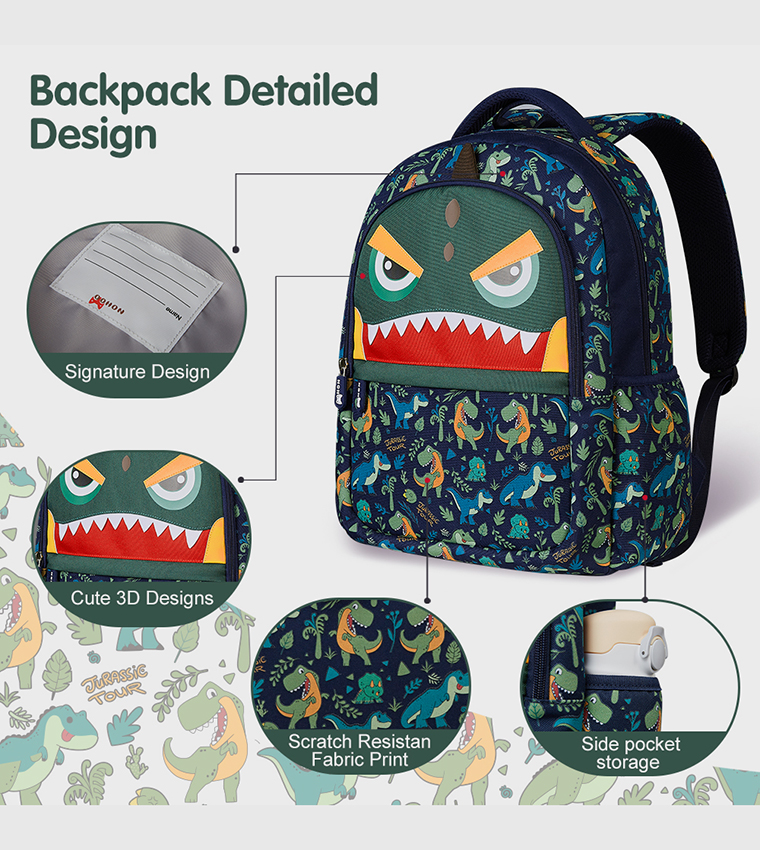 Dino Themed 16" School Bag 