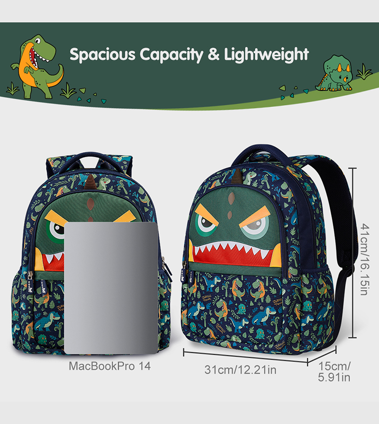 Dino Themed 16" School Bag 