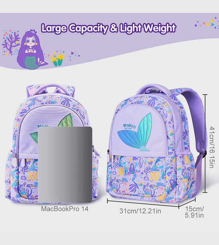 Mermaid Themed 16" School Bag 