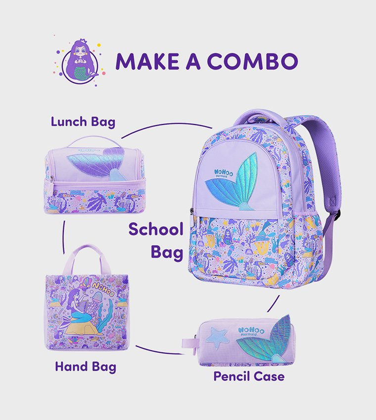 Mermaid Themed 16" School Bag 