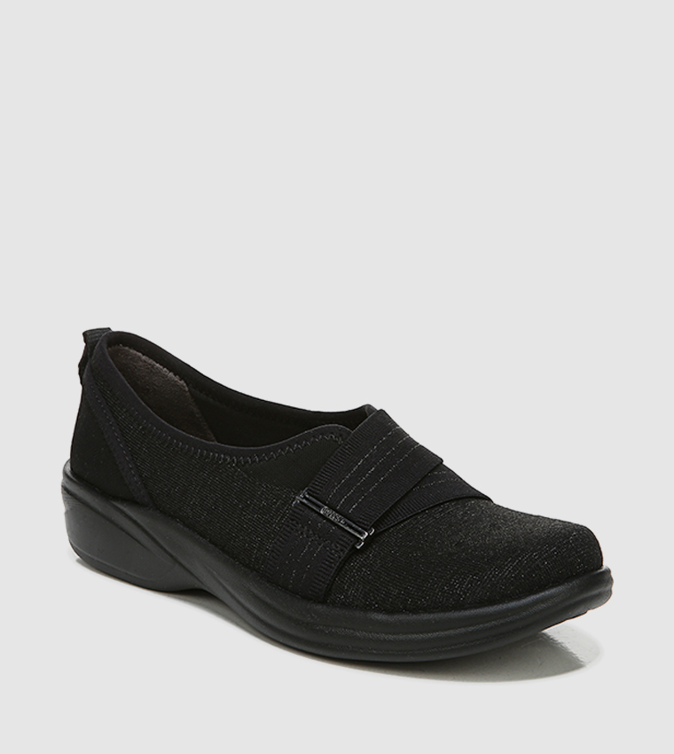 Bzees For Lifestride Womens Winner Slip-on Sneakers White/sage Textured...
