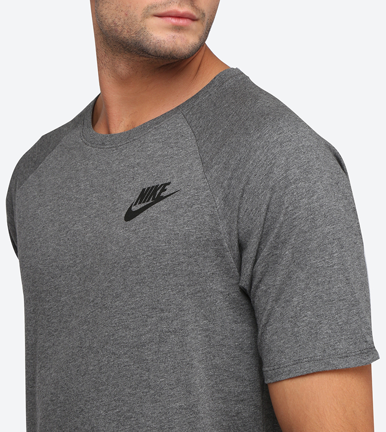 nike hybrid t shirt grey
