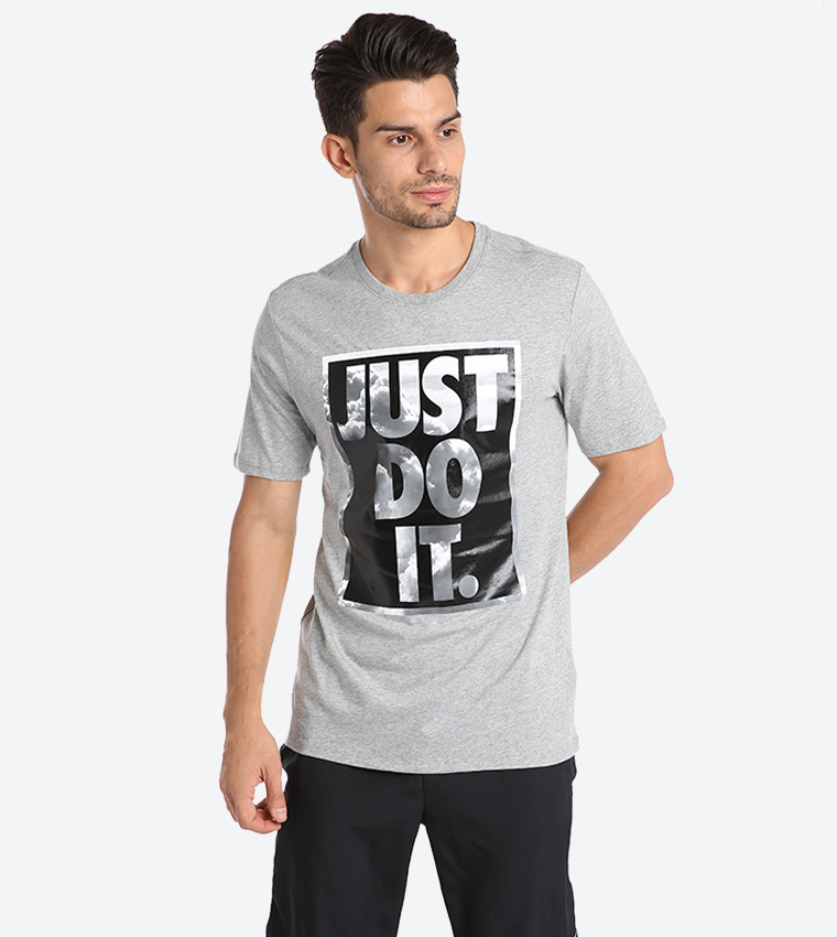 nike just do it grey t shirt