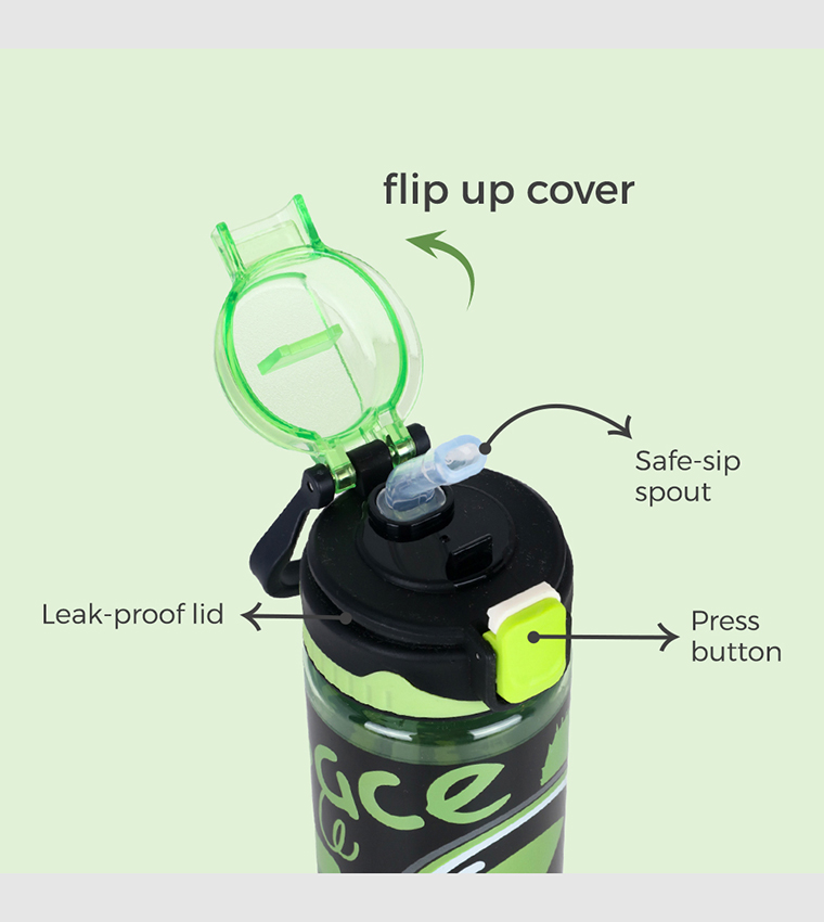 Printed Water Bottle with Straw - 700ml