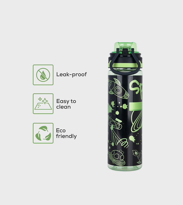 Printed Water Bottle with Straw - 700ml