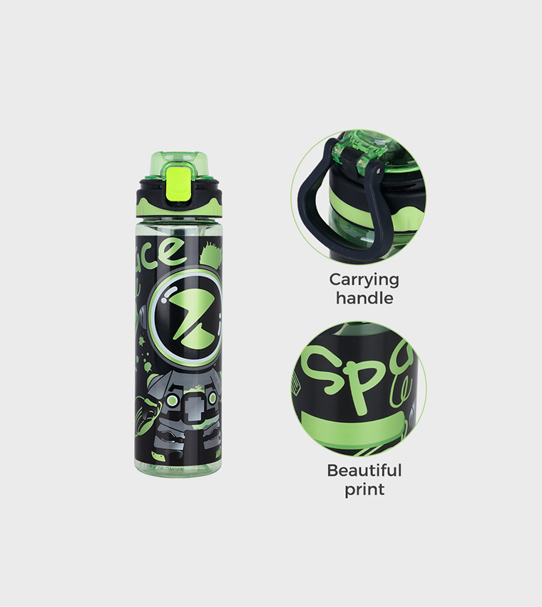 Printed Water Bottle with Straw - 700ml