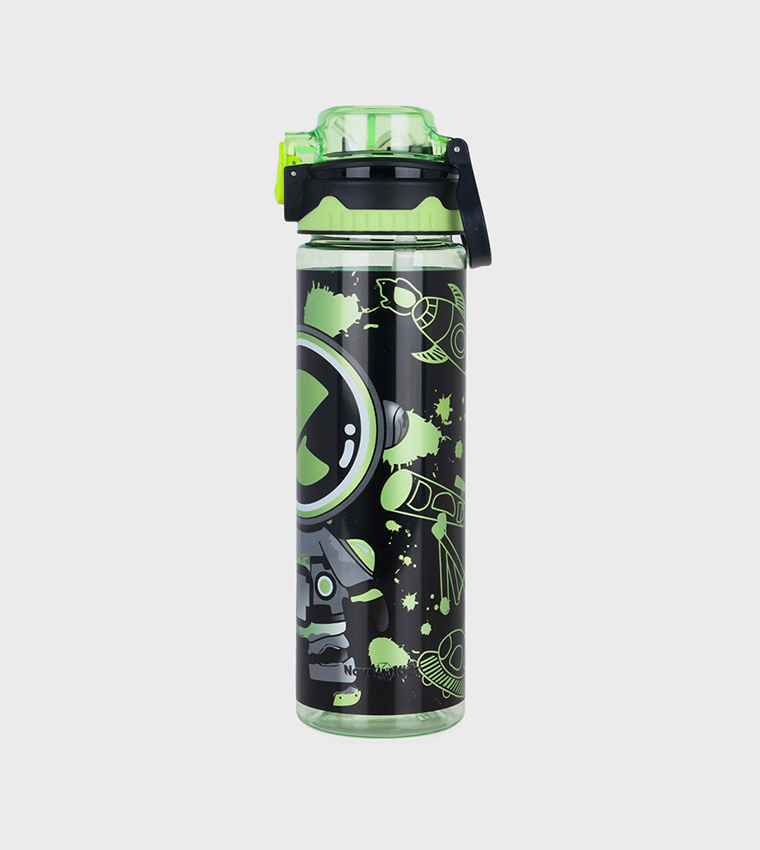 Printed Water Bottle with Straw - 700ml