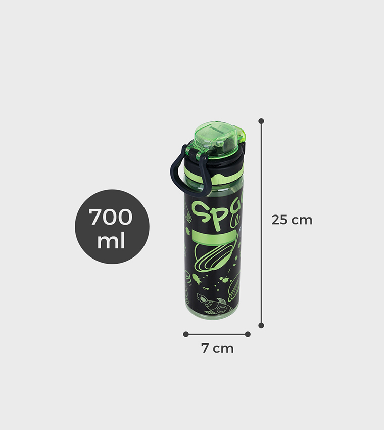 Printed Water Bottle with Straw - 700ml
