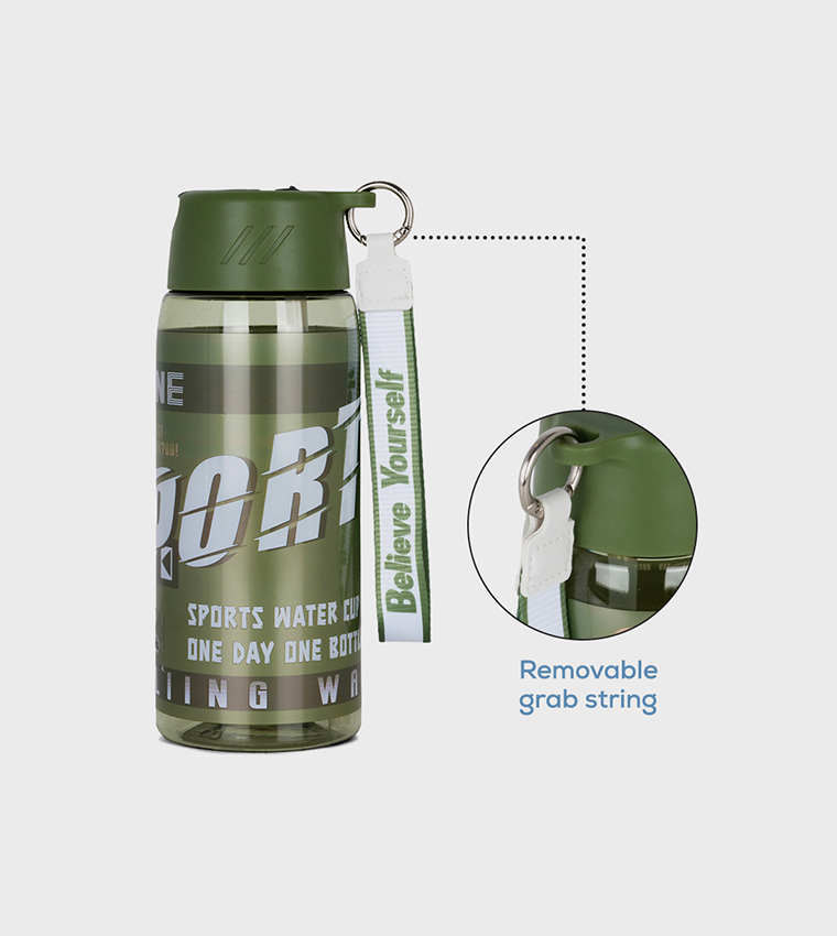 Printed Water Bottle with Grab String - 750ml