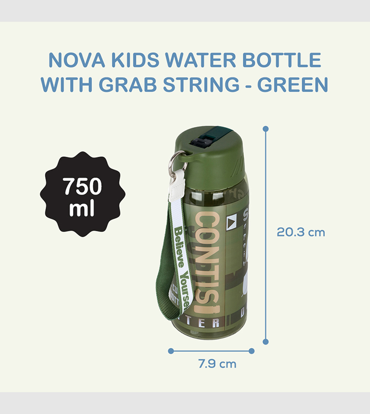 Printed Water Bottle with Grab String - 750ml