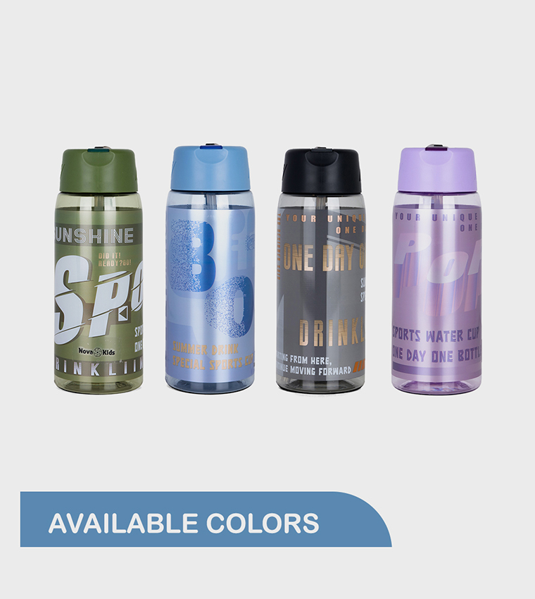 Printed Water Bottle with Grab String - 750ml