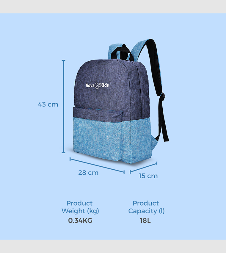 Color block 17"-18L School Bag