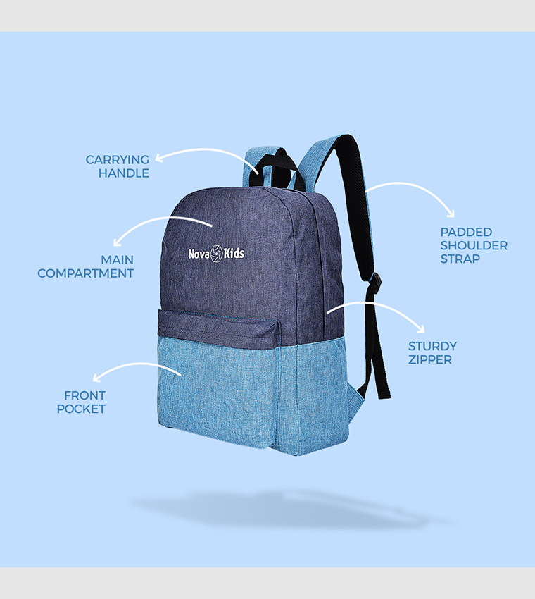 Color block 17"-18L School Bag