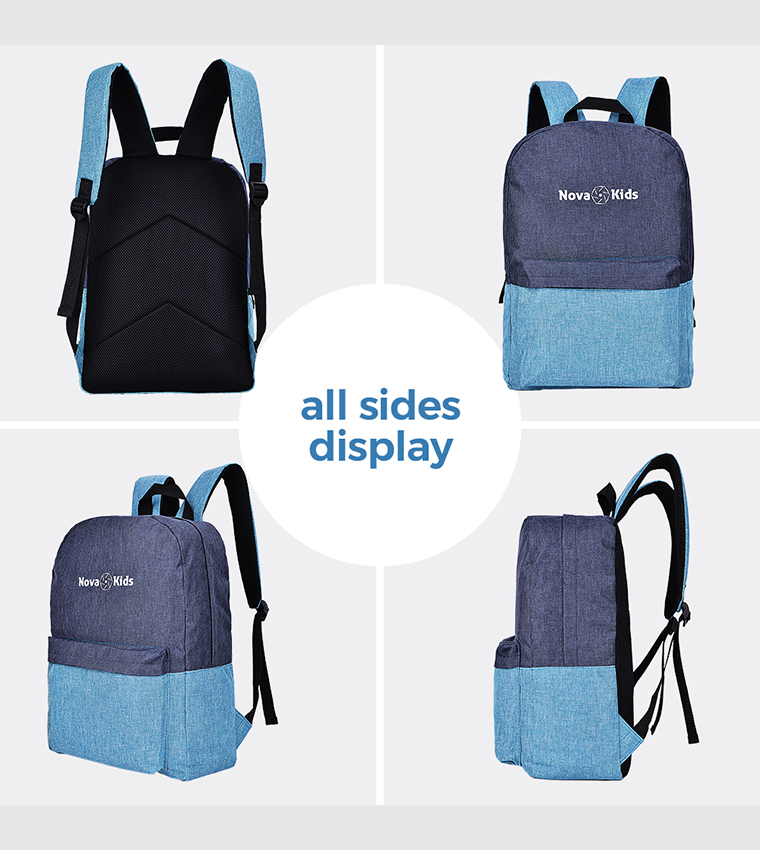 Color block 17"-18L School Bag