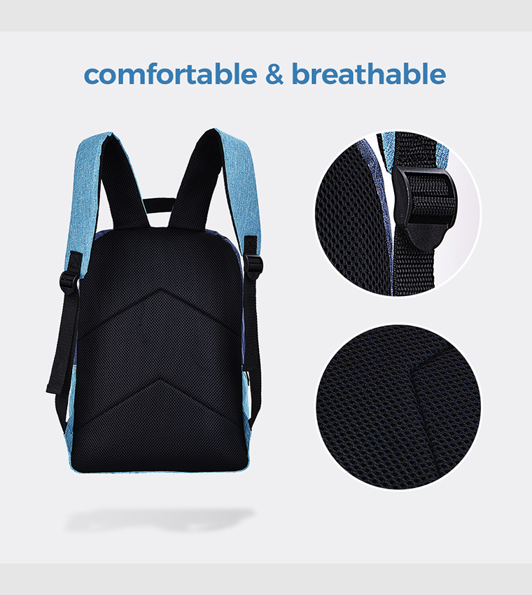 Color block 17"-18L School Bag