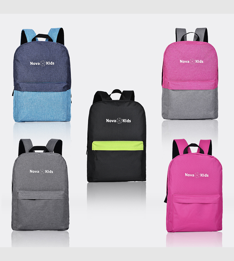 Color Block 17"-18L School Bag