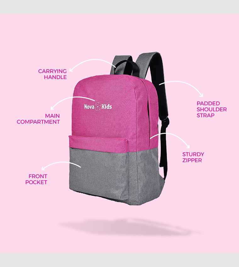 Color Block 17"-18L School Bag