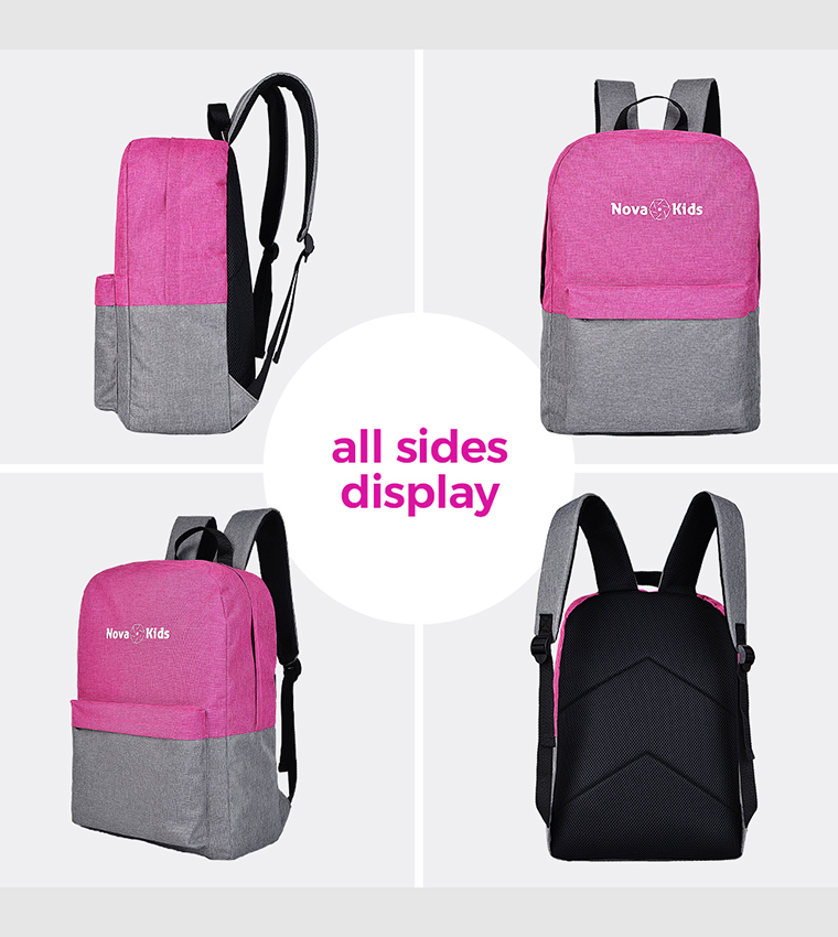 Color Block 17"-18L School Bag