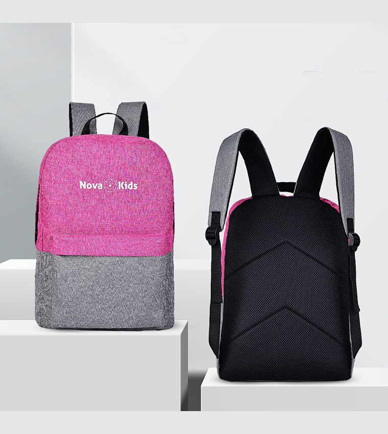 Color Block 17"-18L School Bag