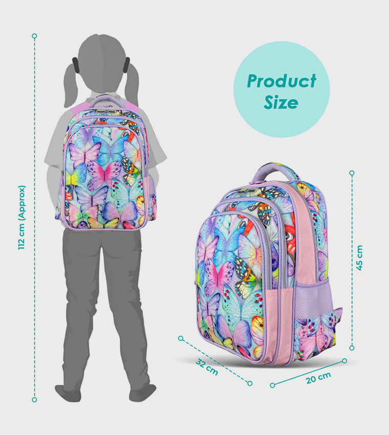 17.5" School Bag - Butterfly