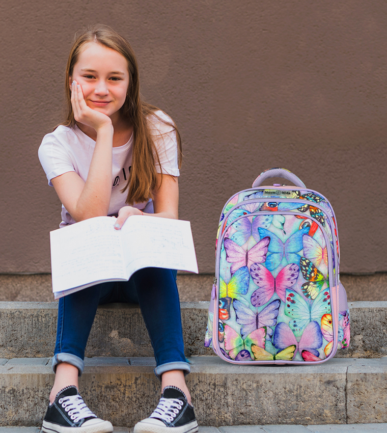 17.5" School Bag - Butterfly