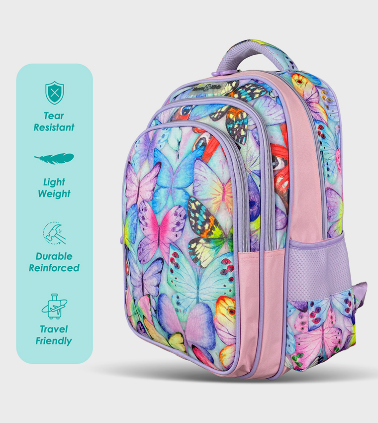 17.5" School Bag - Butterfly
