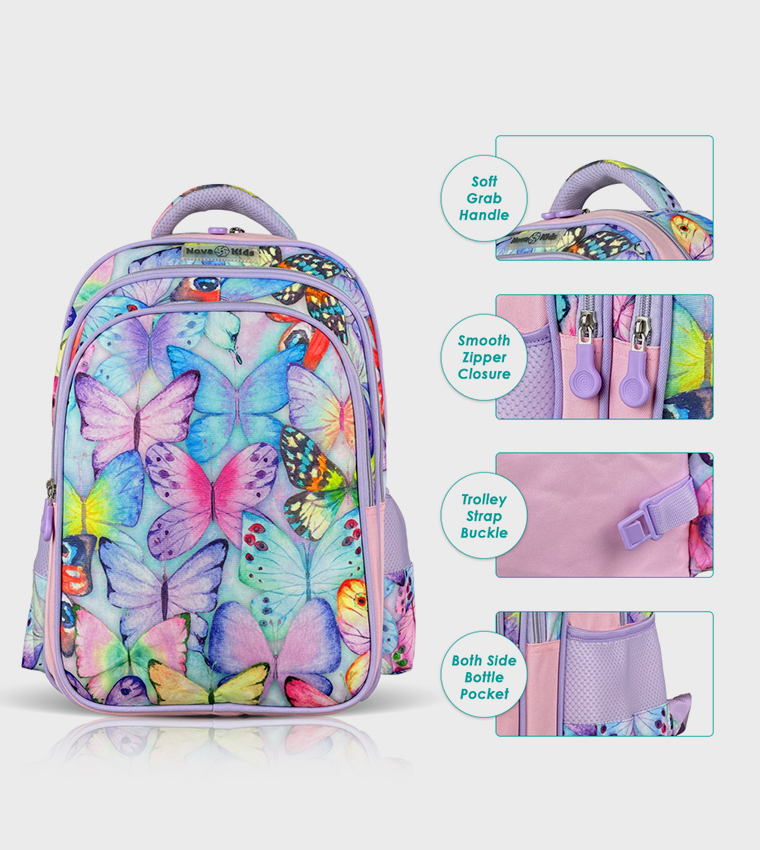 17.5" School Bag - Butterfly