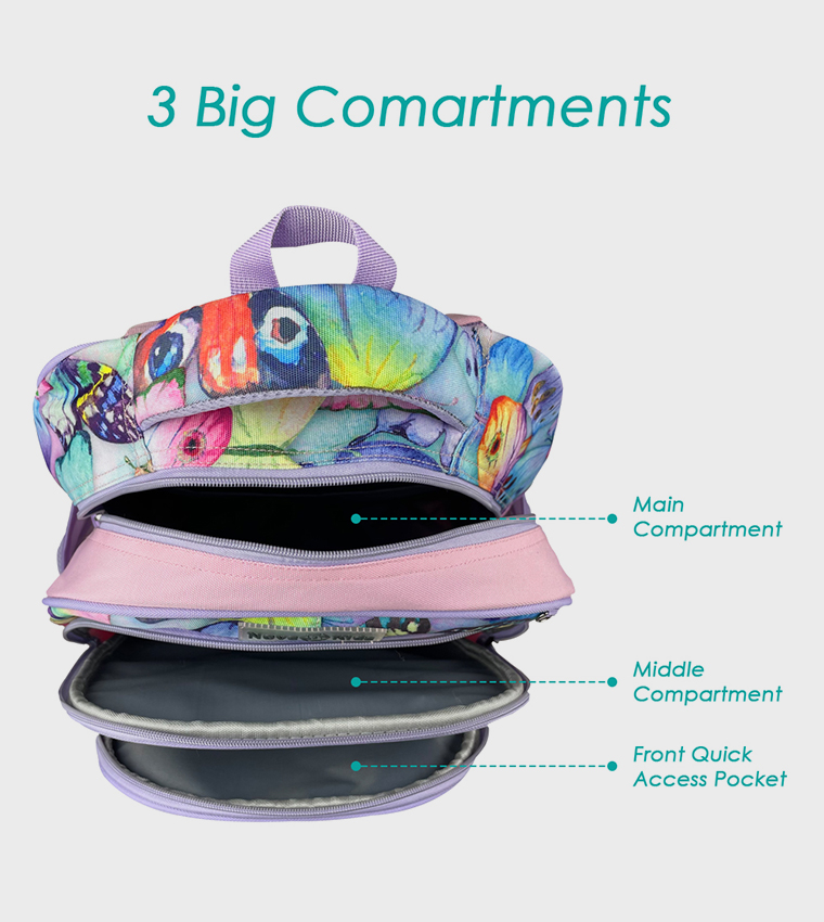 17.5" School Bag - Butterfly