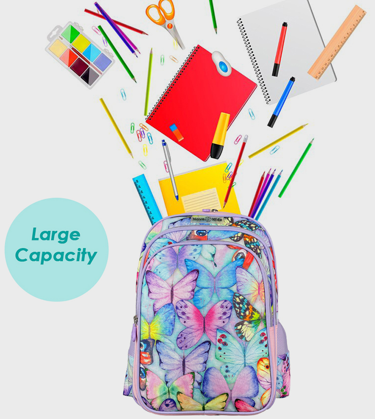17.5" School Bag - Butterfly