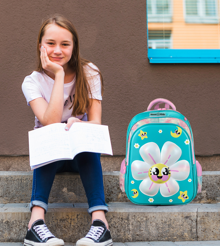 16.5" 3D School Bag - Daisy