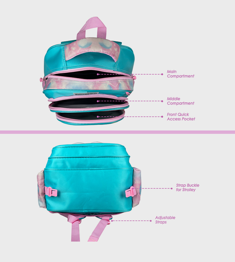 16.5" 3D School Bag - Daisy