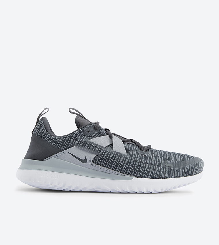 Buy Nike Renew Arena Round Toe Lace Up Closure Sneakers Grey In Grey 6thStreet UAE