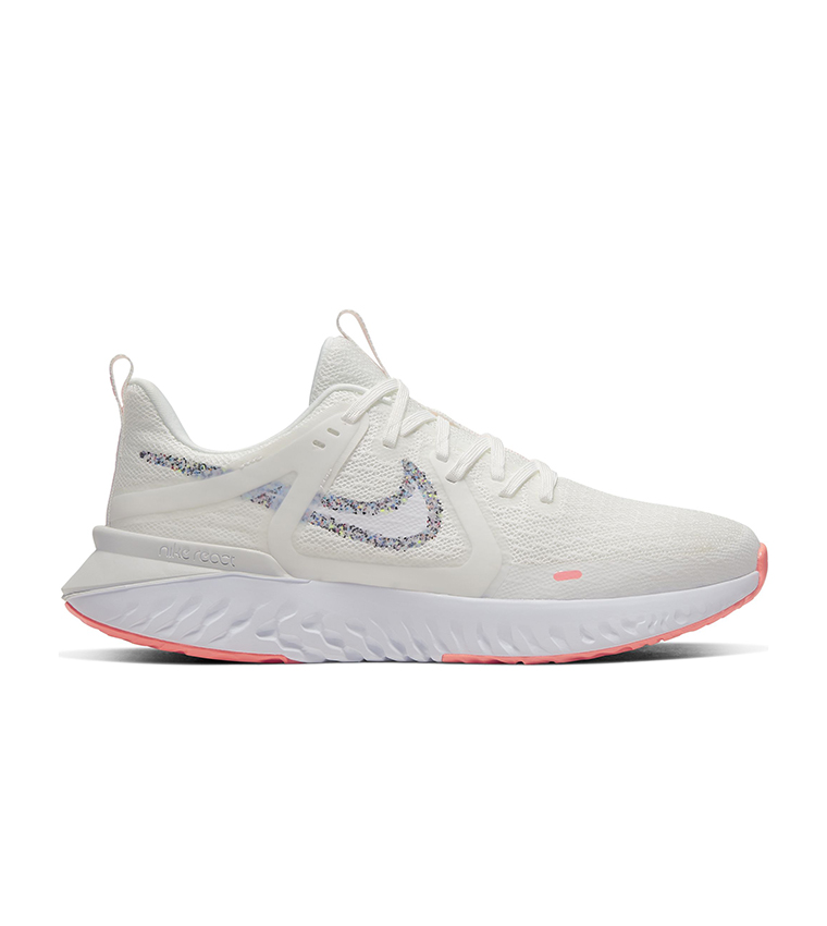 Buy Nike Legend React 2 Mesh Detailed Round Toe Sneaker White In White 6thStreet Oman