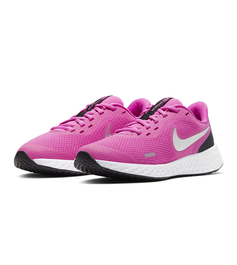 Buy Nike Revolution Gs Lace Up Closure Round Toe Sneakers Pink